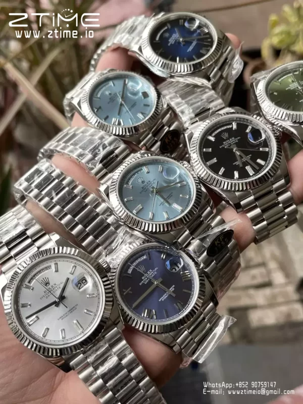 Rolex Day Date 40 SS 228239 KF 1:1 Best Edition Blue Roman Dial (Gain Weight) - Super Clone Watch | 1:1 Best Version
