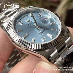 Rolex Day Date 40 SS 228236 KF 1:1 Best Edition Ice Blue Crystal Dial(Gain Weight) - Super Clone Watch | 1:1 Best Version