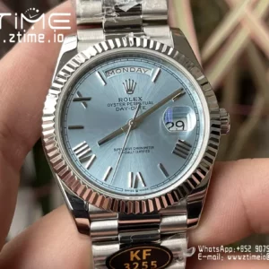 Rolex Day Date 40 SS 228239 KF 1:1 Best Edition Blue Roman Dial (Gain Weight) - Super Clone Watch | 1:1 Best Version