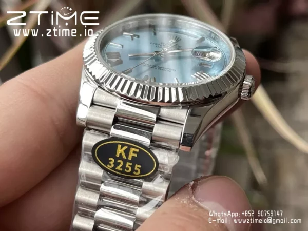 Rolex Day Date 40 SS 228239 KF 1:1 Best Edition Blue Roman Dial (Gain Weight) - Super Clone Watch | 1:1 Best Version