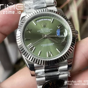 Rolex Day Date 40 SS 228239 KF 1:1 Best Edition Green Roman Dial (Gain Weight) - Super Clone Watch | 1:1 Best Version