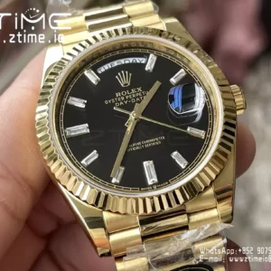 Rolex Day Date 40 YG 228238 KF 1:1 Best Edition Black Crystal Dial(Gain Weight) - Super Clone Watch | 1:1 Best Version