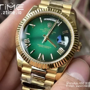 Rolex Day Date 40 YG 228238 KF 1:1 Best Edition Green Ombre Dial (Gain Weight) - Super Clone Watch | 1:1 Best Version