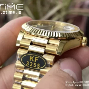 Rolex Day Date 40 YG 228238 KF 1:1 Best Edition Silver Roman Dial (Gain Weight) - Super Clone Watch | 1:1 Best Version