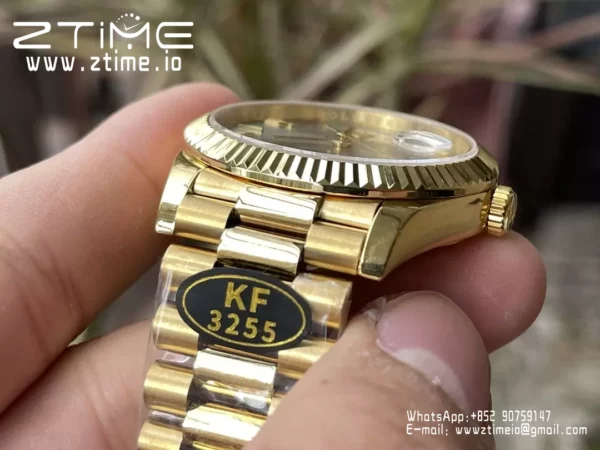 Rolex Day Date 40 YG 228238 KF 1:1 Best Edition Silver Roman Dial (Gain Weight) - Super Clone Watch | 1:1 Best Version