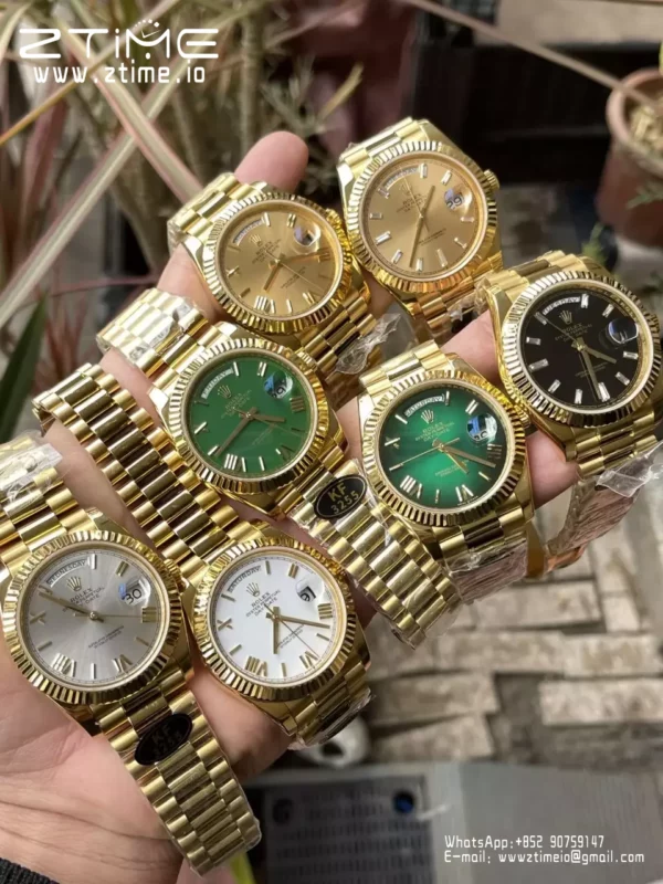Rolex Day Date 40 YG 228238 KF 1:1 Best Edition White Roman Dial  (Gain Weight) - Super Clone Watch | 1:1 Best Version