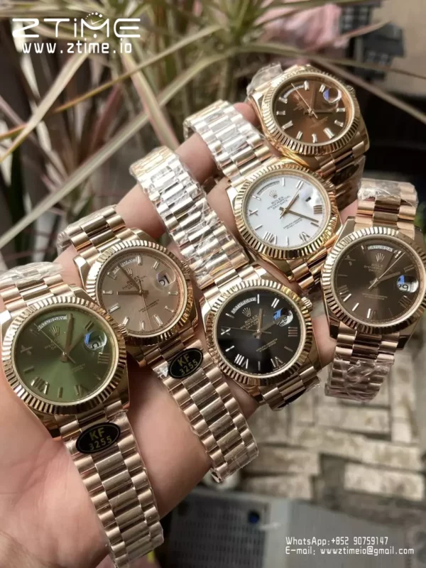 Rolex Day Date 40 RG 228238 KF 1:1 Best Edition White Roman Dial  (Gain Weight) - Super Clone Watch | 1:1 Best Version