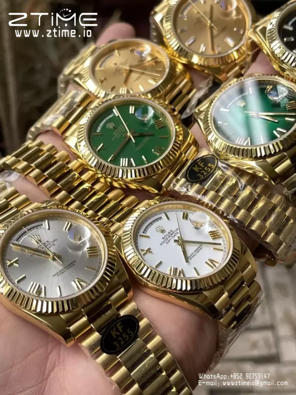 Rolex Day Date 40 YG 228238 KF 1:1 Best Edition White Roman Dial  (Gain Weight) - Super Clone Watch | 1:1 Best Version