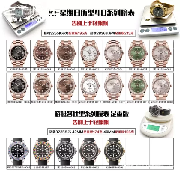 Rolex Day Date 40 RG 228238 KF 1:1 Best Edition White Roman Dial  (Gain Weight) - Super Clone Watch | 1:1 Best Version