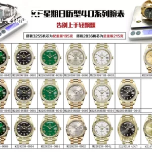 Rolex Day Date 40 YG 228238 KF 1:1 Best Edition White Roman Dial  (Gain Weight) - Super Clone Watch | 1:1 Best Version