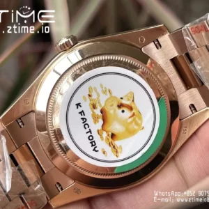 Rolex Day Date 40 RG 228238 KF 1:1 Best Edition White Roman Dial  (Gain Weight) - Super Clone Watch | 1:1 Best Version