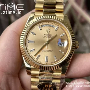 Rolex Day Date 40 YG 228238 KF 1:1 Best Edition YG Crystal Dial (Gain Weight) - Super Clone Watch | 1:1 Best Version