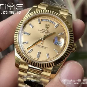 Rolex Day Date 40 YG 228238 KF 1:1 Best Edition YG Crystal Dial (Gain Weight) - Super Clone Watch | 1:1 Best Version