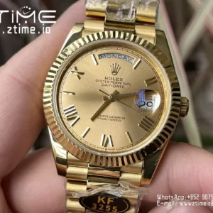 Rolex  Day Date 40 YG 228238 KF 1:1 Best Edition YG Roman Dial  (Gain Weight) - Super Clone Watch | 1:1 Best Version