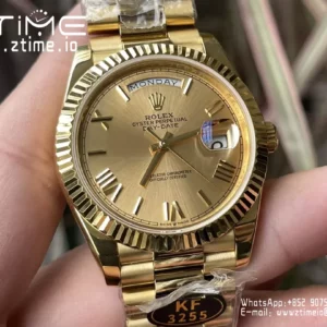 Rolex  Day Date 40 YG 228238 KF 1:1 Best Edition YG Roman Dial  (Gain Weight) - Super Clone Watch | 1:1 Best Version