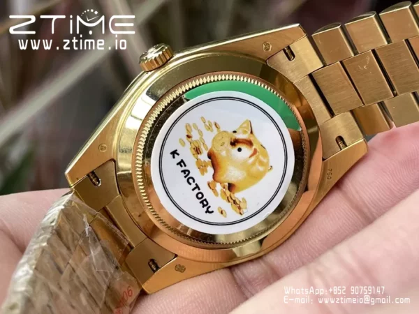 Rolex  Day Date 40 YG 228238 KF 1:1 Best Edition YG Roman Dial  (Gain Weight) - Super Clone Watch | 1:1 Best Version
