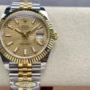 Rolex DateJust 126333-0012 41mm ARF 1:1 Best Edition YG Textured Stick Dial on Jubilee Bracelet (Tungsten Heavy Versio) - Super Clone Watch | 1:1 Best Version