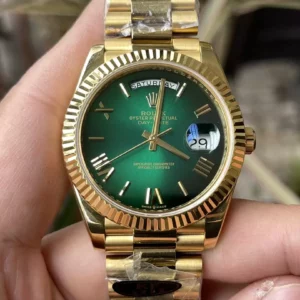 Rolex Day Date 40 YG 228238 KF 1:1 Best Edition Green Ombre Dial (Gain Weight) - Super Clone Watch | 1:1 Best Version