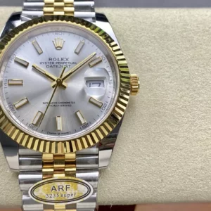 Rolex DateJust 126333-0016 41mm ARF 1:1 Best Edition Silver Stick Dial on Jubilee Bracelet (Tungsten Heavy Versio) - Super Clone Watch | 1:1 Best Version