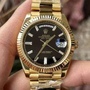 Rolex Day Date 40 YG 228238 KF 1:1 Best Edition Black Crystal Dial(Gain Weight) - Super Clone Watch | 1:1 Best Version