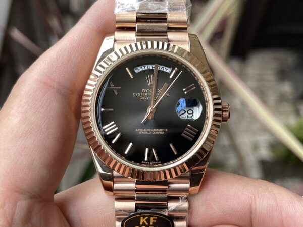 Rolex Day Date 40 RG 228235 KF 1:1 Best Edition Gray Roman Dial  (Gain Weight) - Super Clone Watch | 1:1 Best Version