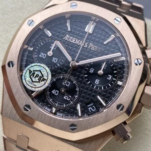 AP Royal Oak Chrono 26240 RG APSF 1:1 Best Edition Black Dial on RG Bracelet SA4401 - Super Clone Watch | 1:1 Best Version