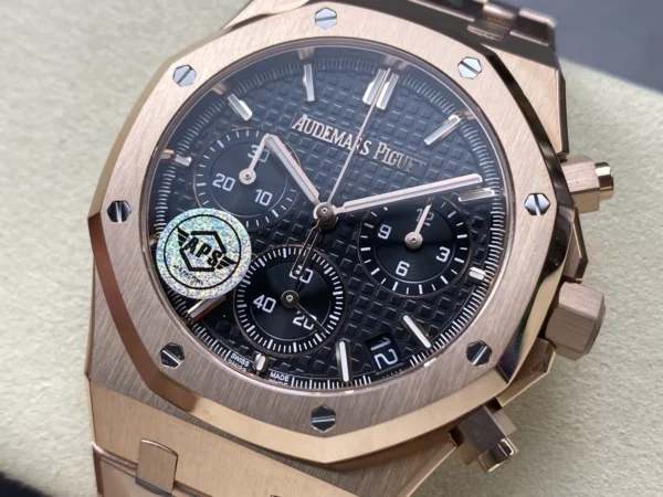 AP Royal Oak Chrono 26240 RG APSF 1:1 Best Edition Black Dial on RG Bracelet SA4401 - Super Clone Watch | 1:1 Best Version