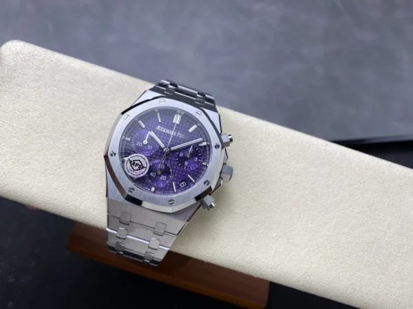 AP Royal Oak Chrono 26240 SS APSF 1:1 Best Edition Purple Dial on SS Bracelet - Super Clone Watch | 1:1 Best Version