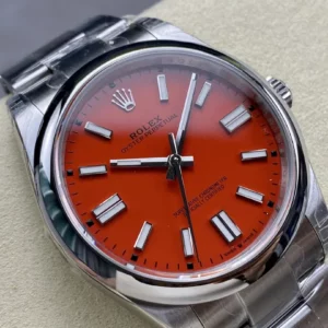 Rolex Oyster Perpetual 124300 41mm VSF 1:1 Best Edition 904L Steel Red Dial on SS Bracelet - Super Clone Watch | 1:1 Best Version