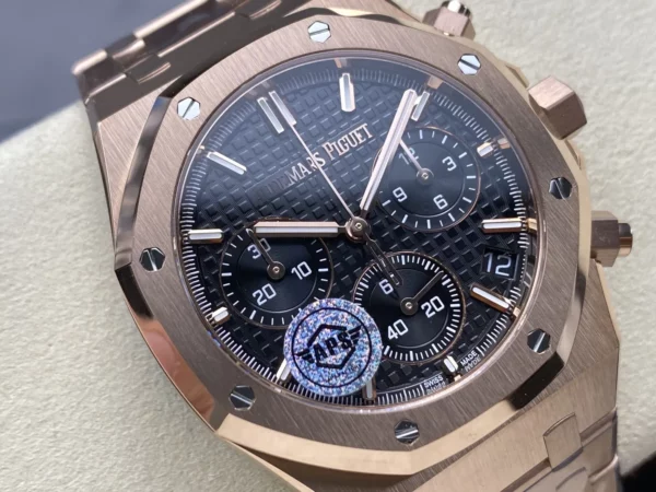 AP Royal Oak Chrono 26240 RG APSF 1:1 Best Edition Black Dial on RG Bracelet SA4401 - Super Clone Watch | 1:1 Best Version
