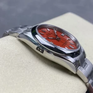 Rolex Oyster Perpetual 126000 36mm VSF 1:1 Best Edition 904L Steel Red Dial on SS Bracelet - Super Clone Watch | 1:1 Best Version