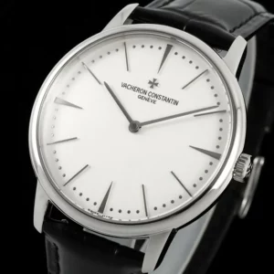 VC Patrimony 81180 SS KZF Best Edition White Dial on Black Leather Strap - Super Clone Watch | 1:1 Best Version