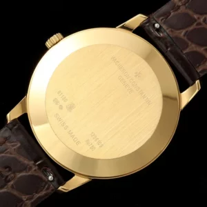 VC Patrimony 81180 YG KZF Best Edition White Dial on Black Leather Strap - Super Clone Watch | 1:1 Best Version