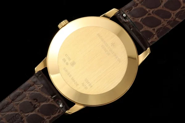 VC Patrimony 81180 YG KZF Best Edition White Dial on Black Leather Strap - Super Clone Watch | 1:1 Best Version
