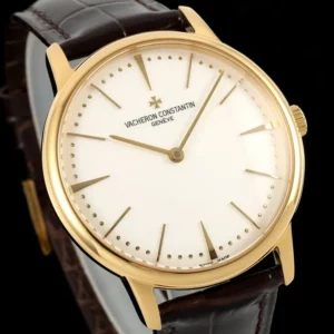 VC Patrimony 81180 YG KZF Best Edition White Dial on Black Leather Strap - Super Clone Watch | 1:1 Best Version