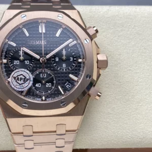 AP Royal Oak Chrono 26240 RG APSF 1:1 Best Edition Black Dial on RG Bracelet SA4401 - Super Clone Watch | 1:1 Best Version