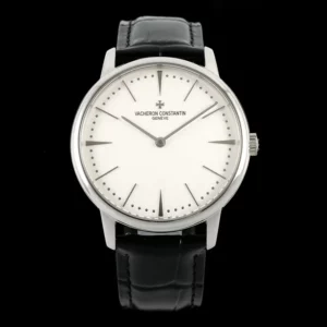 VC Patrimony 81180 SS KZF Best Edition White Dial on Black Leather Strap - Super Clone Watch | 1:1 Best Version
