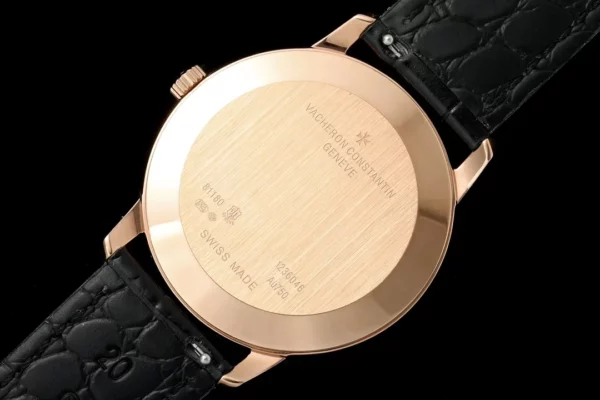 VC Patrimony 81180R YG KZF Best Edition Black Dial on Black Leather Strap - Super Clone Watch | 1:1 Best Version