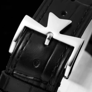 VC Patrimony 81180 SS KZF Best Edition White Dial on Black Leather Strap - Super Clone Watch | 1:1 Best Version