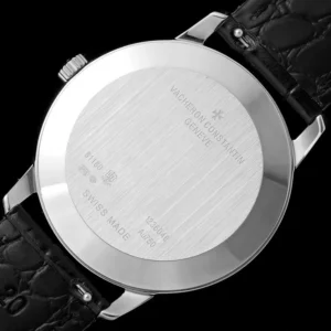 VC Patrimony 81180 SS KZF Best Edition White Dial on Black Leather Strap - Super Clone Watch | 1:1 Best Version
