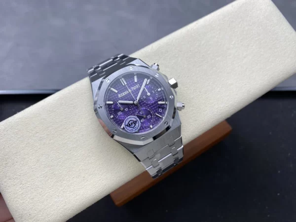 AP Royal Oak Chrono 26240 SS APSF 1:1 Best Edition Purple Dial on SS Bracelet - Super Clone Watch | 1:1 Best Version