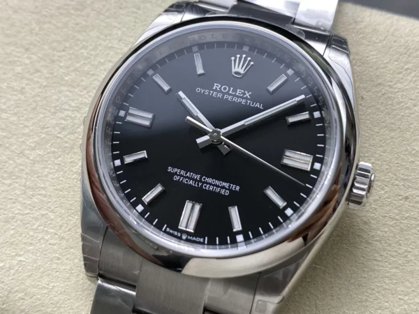 Rolex Oyster Perpetual 126000 36mm VSF 1:1 Best Edition 904L Steel Black Dial on SS Bracelet - Super Clone Watch | 1:1 Best Version