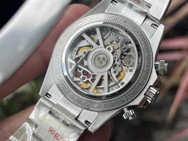 Rolex Daytona Arolla SONIC Best Edition Blue Crystal Skeleton Dial Diamonds Bezel - Super Clone Watch | 1:1 Best Version