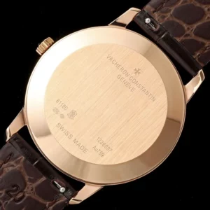 VC Patrimony 81180R YG KZF Best Edition White Dial on Brown Leather Strap - Super Clone Watch | 1:1 Best Version