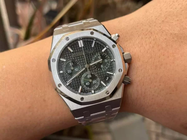 AP Royal Oak Chrono 26240ST SS APS Factory 1:1 Best Edition Green Dial  SA4401 Super Clone - Super Clone Watch | 1:1 Best Version