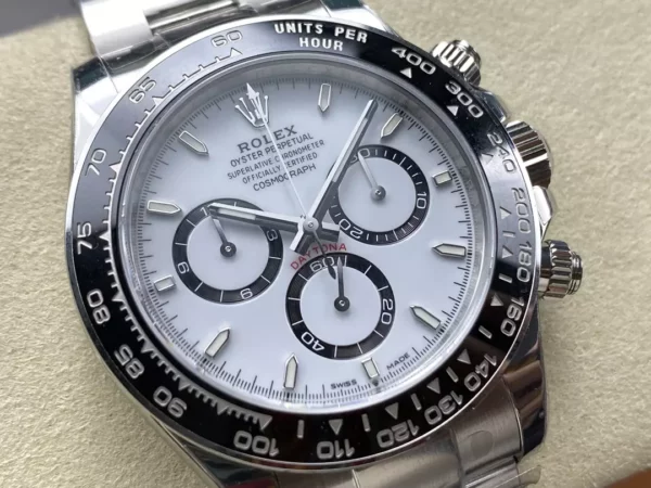 Rolex Daytona 126500 VSF 1:1 Best Edition 904L Steel White Dial on SS Braclet DD4131 V4 - Super Clone Watch | 1:1 Best Version