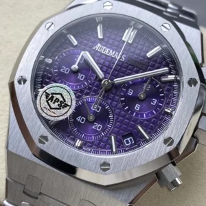 AP Royal Oak Chrono 26240 SS APSF 1:1 Best Edition Purple Dial on SS Bracelet - Super Clone Watch | 1:1 Best Version
