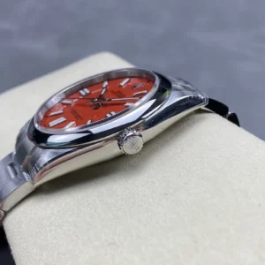 Rolex Oyster Perpetual 124300 41mm VSF 1:1 Best Edition 904L Steel Red Dial on SS Bracelet - Super Clone Watch | 1:1 Best Version