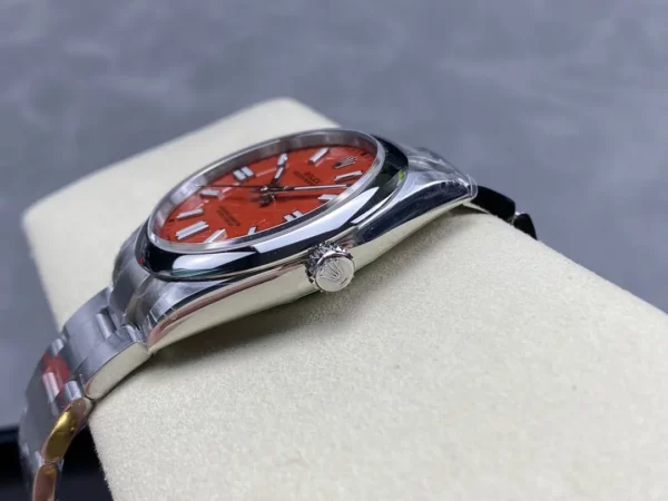 Rolex Oyster Perpetual 124300 41mm VSF 1:1 Best Edition 904L Steel Red Dial on SS Bracelet - Super Clone Watch | 1:1 Best Version