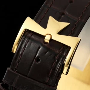 VC Patrimony 81180 YG KZF Best Edition White Dial on Black Leather Strap - Super Clone Watch | 1:1 Best Version
